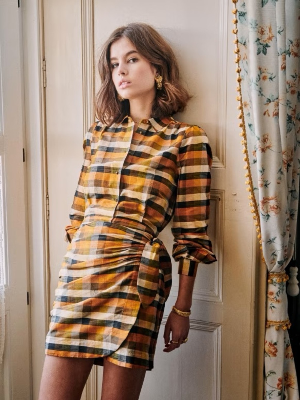 Sézane Jana dress Rare New With Tags French 36 fits a US 4 or S 100% Silk